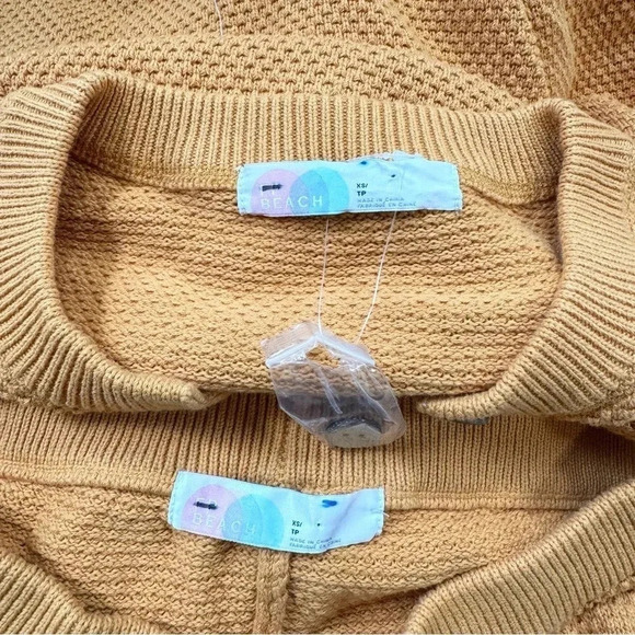 New Free People Hailee Sweater Set Matching Two Piece Pants in Orange - Picture 9 of 14